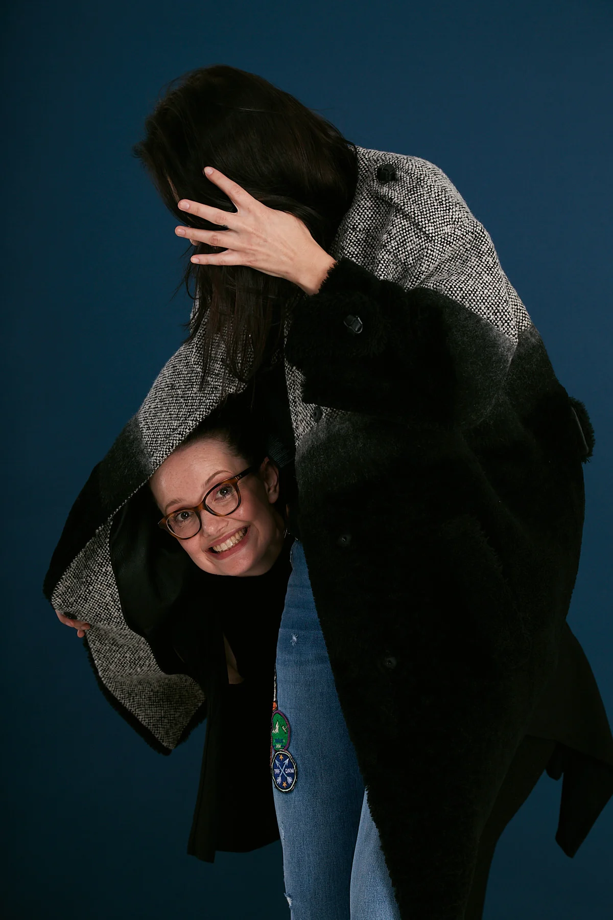 Behind the scenes moment from professional photography production