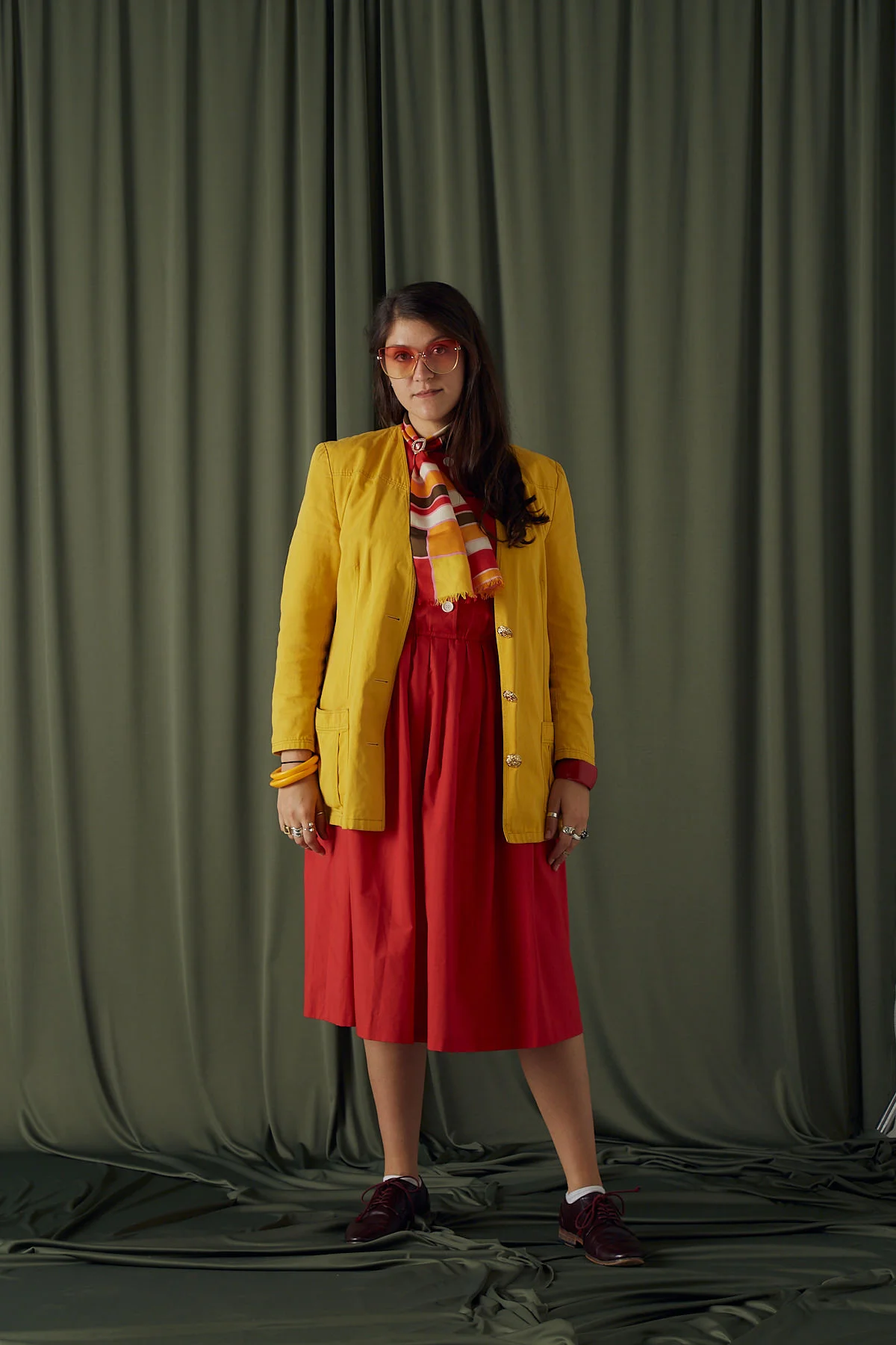 Behind the scenes moment from professional photography production