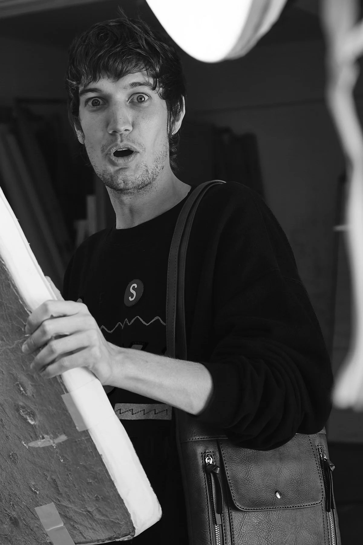 Behind the scenes moment from professional photography production