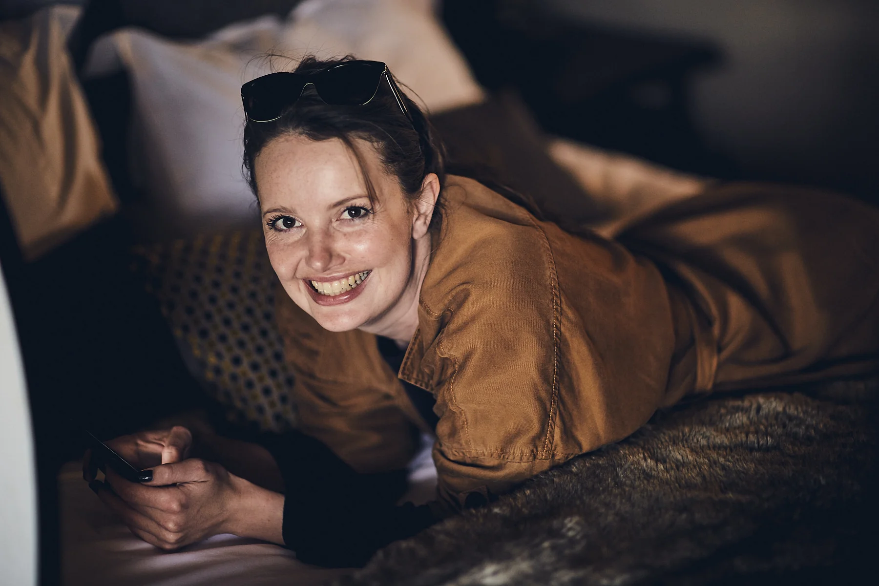 Behind the scenes moment from professional photography production