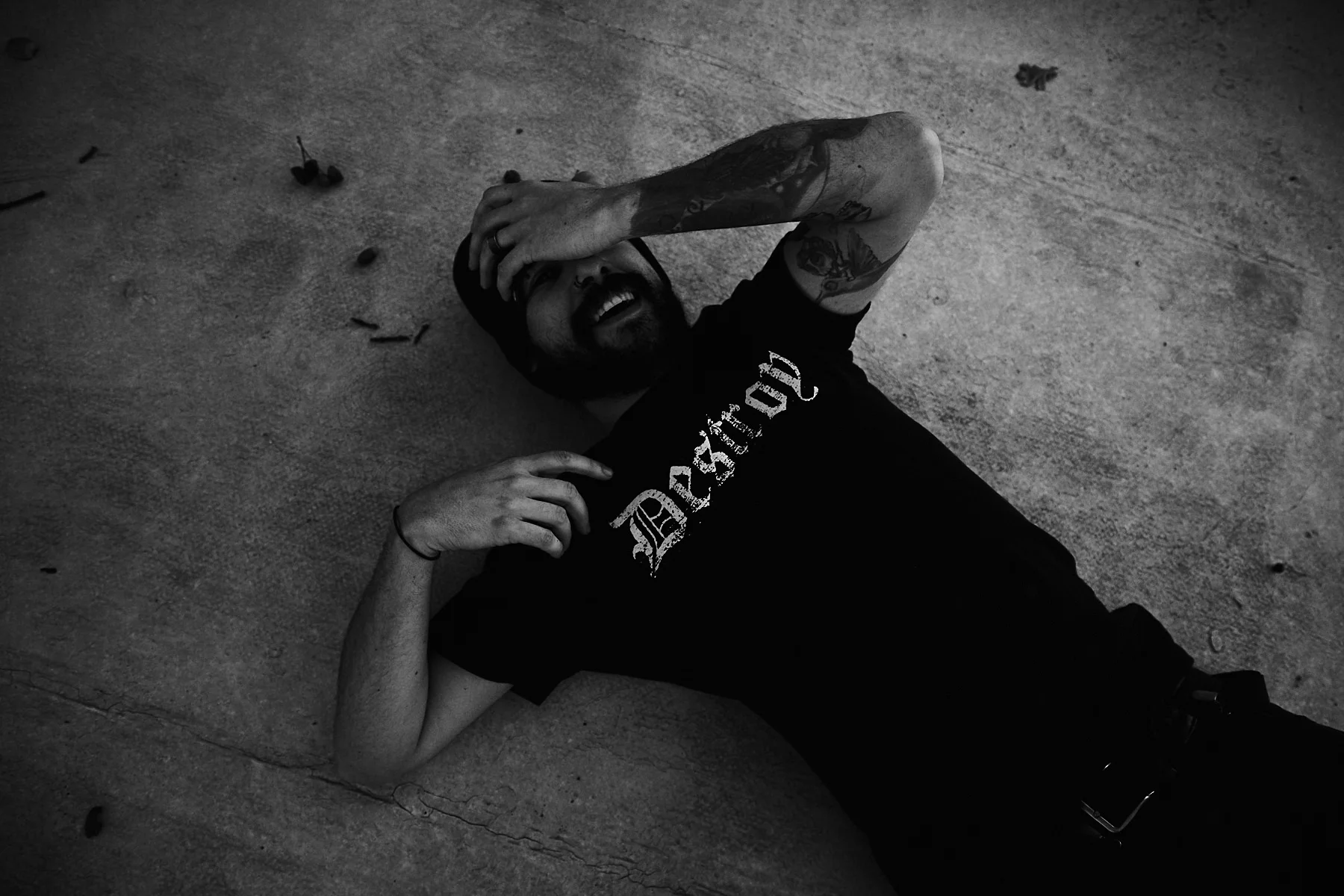 Behind the scenes moment from professional photography production