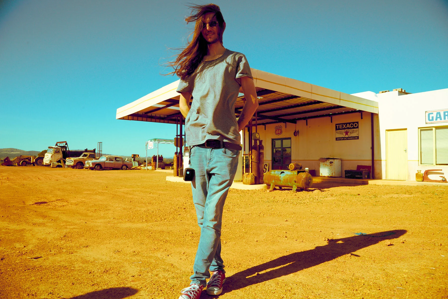 Behind the scenes moment from professional photography production