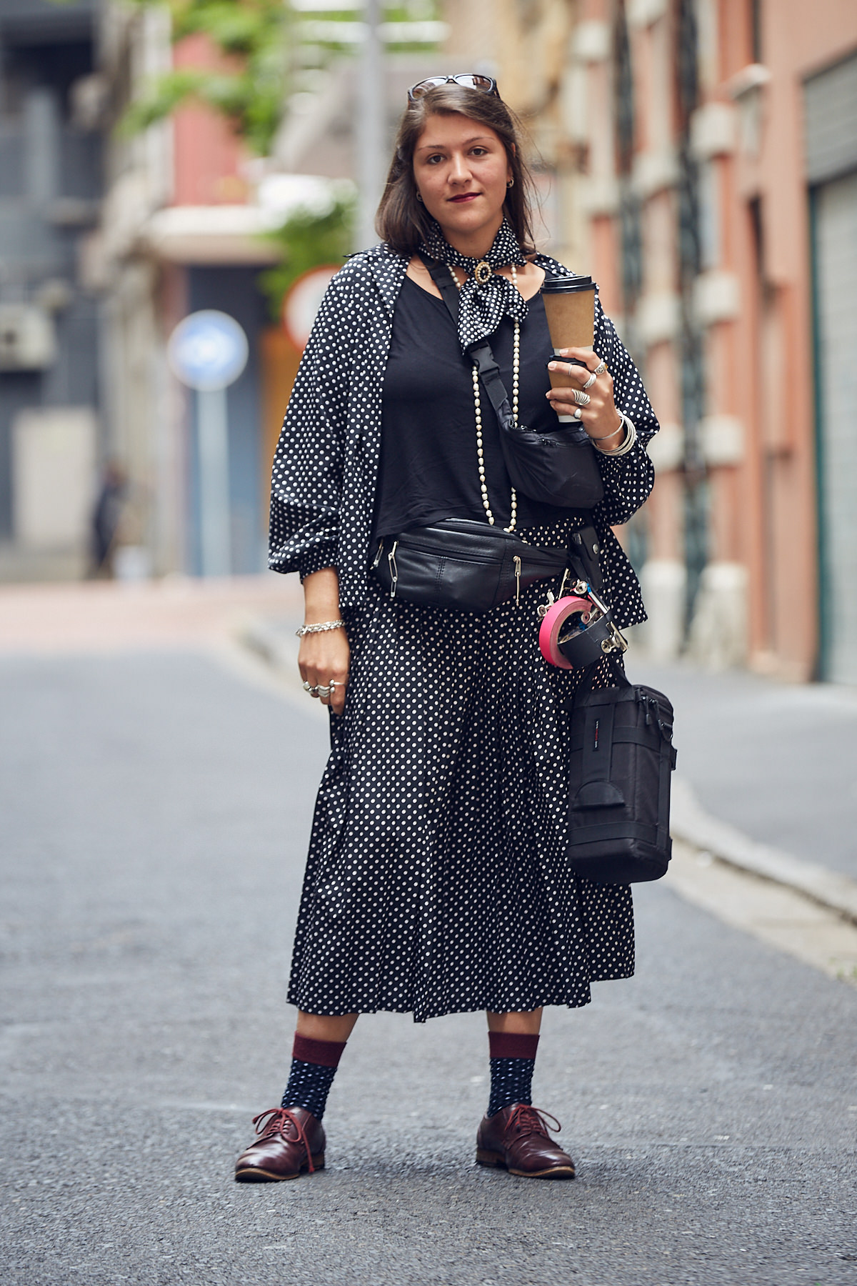 Behind the scenes moment from professional photography production