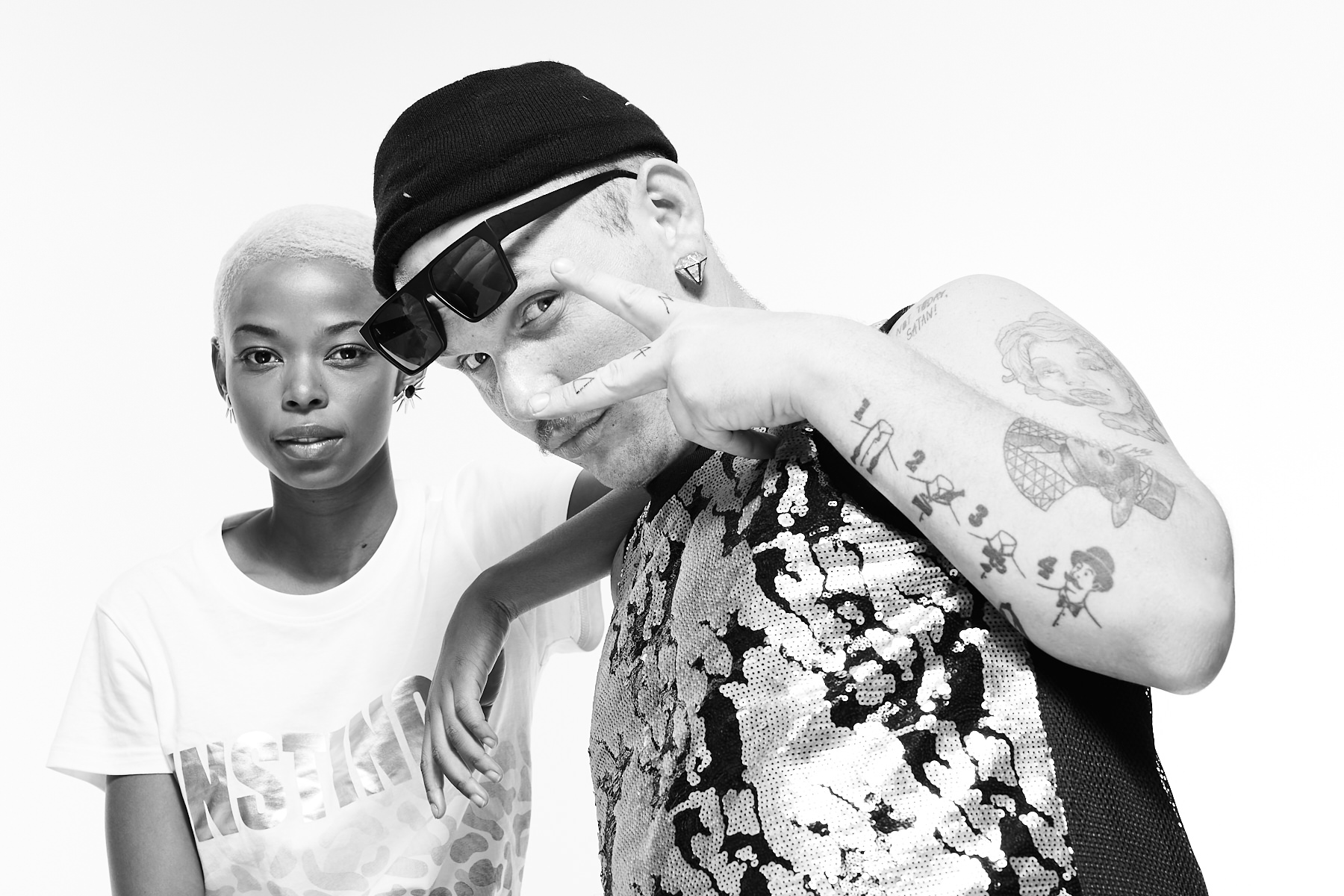 Behind the scenes moment from professional photography production