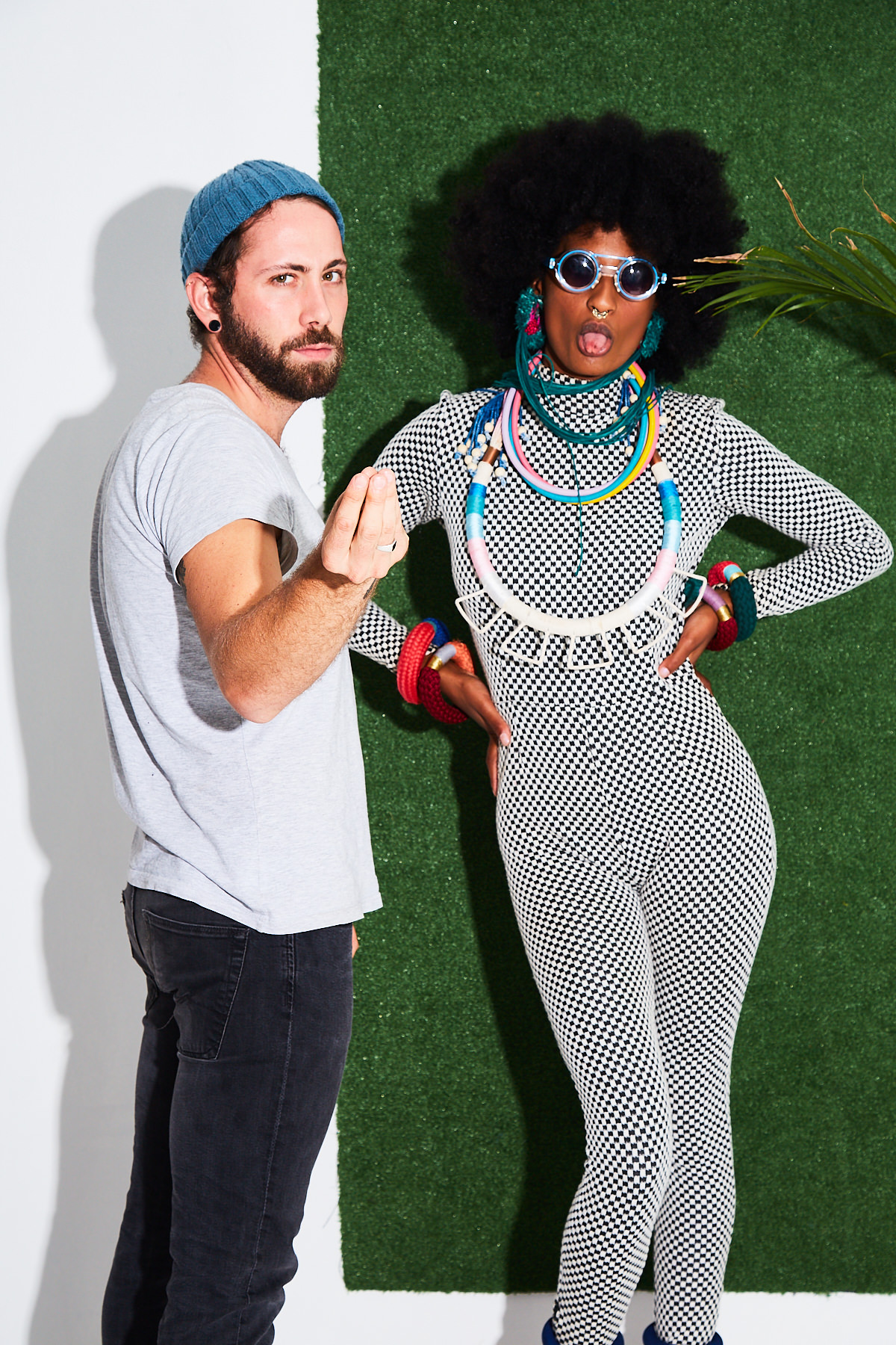 Behind the scenes moment from professional photography production