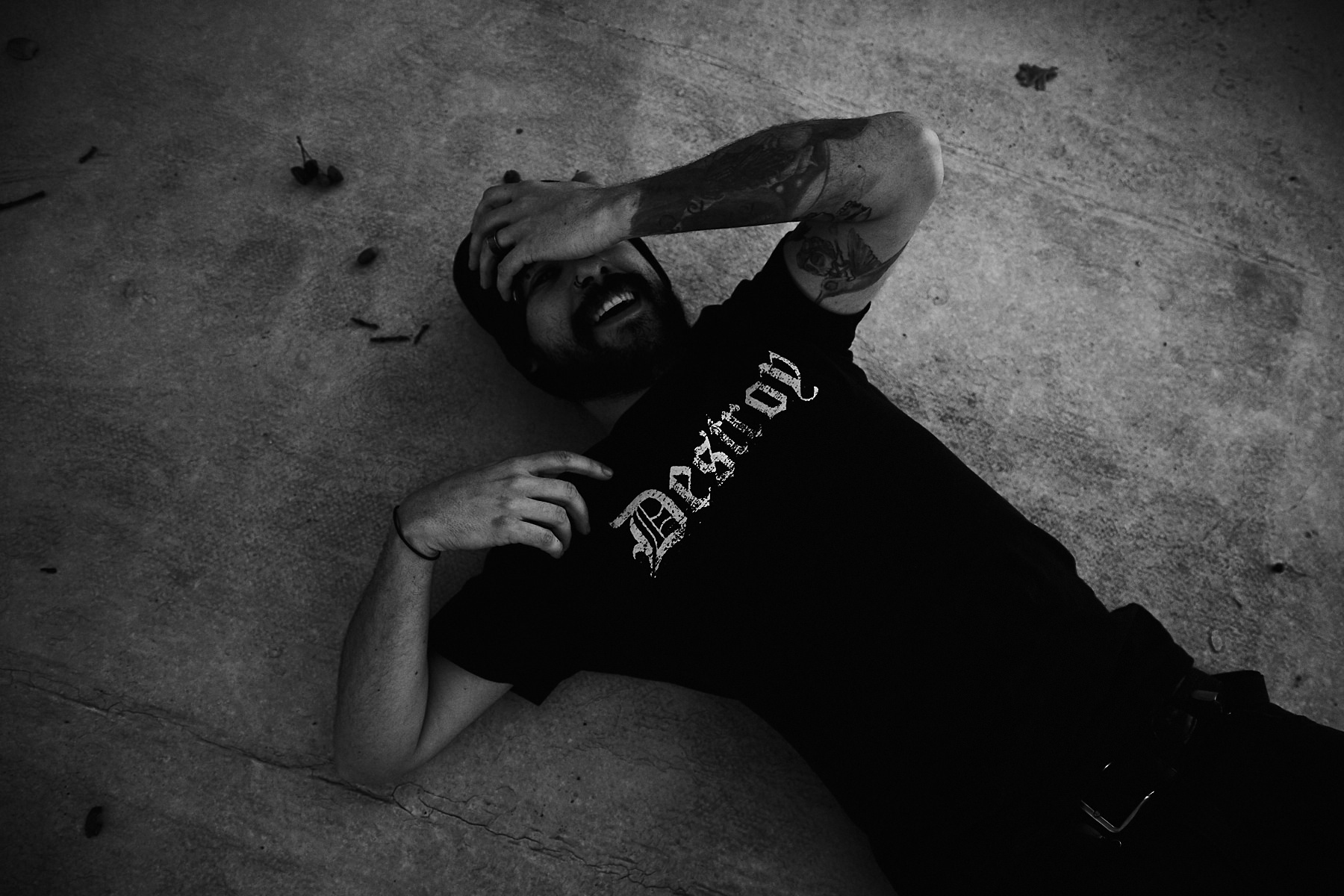 Behind the scenes moment from professional photography production